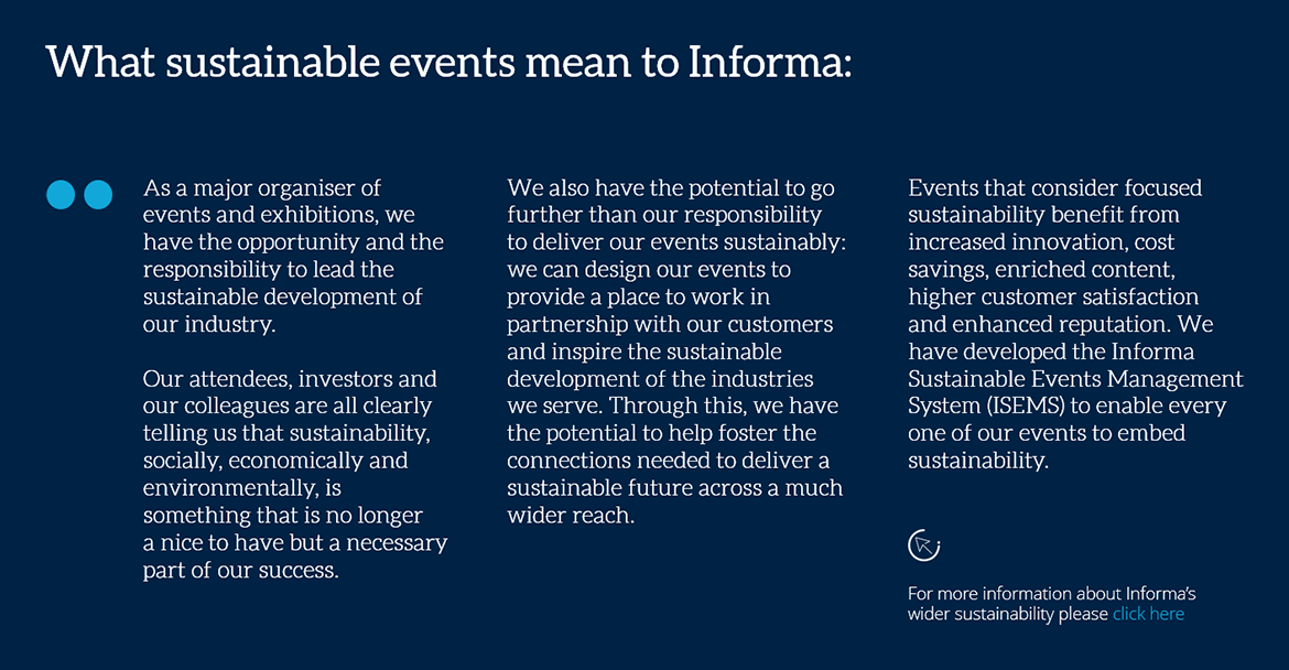 Informa Sustainable Events