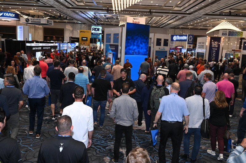 Expo Hall attendees at ISS World Expo